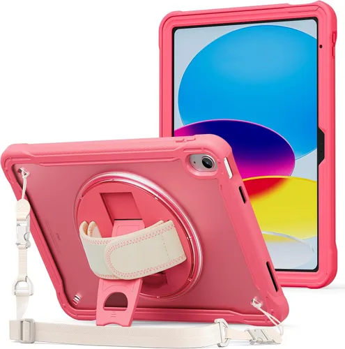 Vista 12 de ProCase Funda para iPad de 11ª generación A16 2025/iPad de 10.9 pulgadas 2022, resistente a prueba de golpes con correa de mano, protección