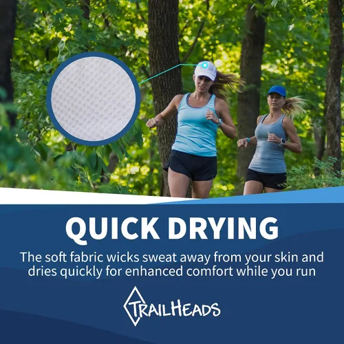 Vista 4 de TrailHeads Women's Race Day Performance Running Cap, Lightweight & Quick Drying Mesh Sports Hat with Reflective Trim
