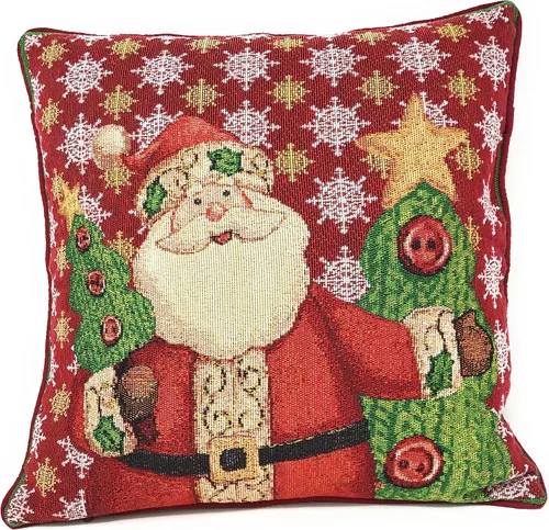 Vista 13 de Tache 6250-CC - Funda de cojín tejida para cojín festivo con diseño floral de Navidad, diseño floral, color rojo, 1 pieza de 16 x 16 pulgadas