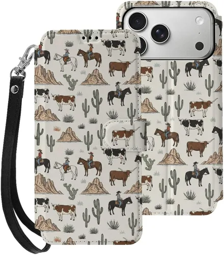 Vista 34 de SWEET TANG Funda protectora para iPhone 17, con tarjetero y tarjetero Patrón 828