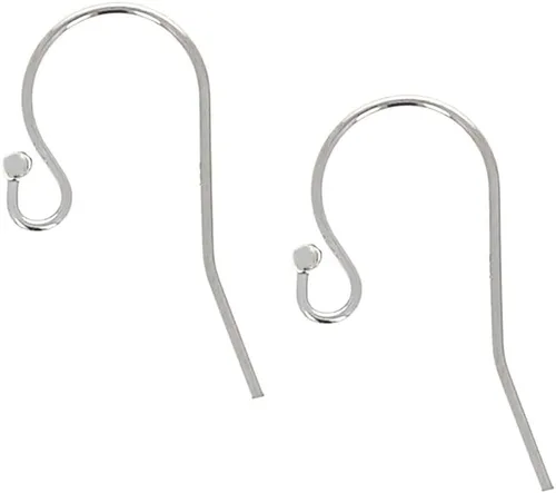 Vista 8 de 20 piezas Adabele 316 Grado Acero Quirúrgico Hipoalergénico Ganchos para Pendientes Planos en Forma de Marquesa de 45mm de Largo con Forma de V