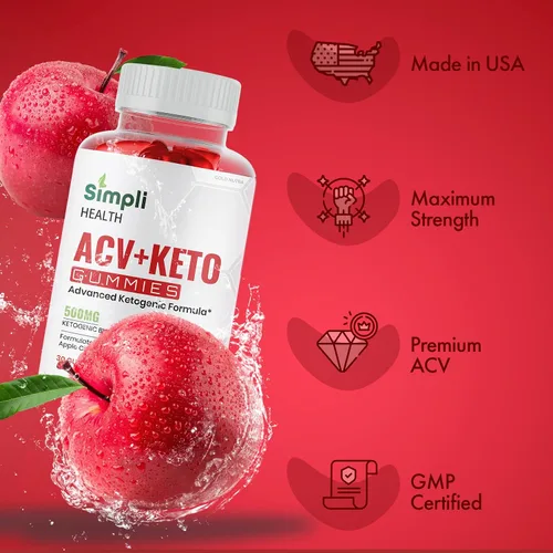 Vista 4 de Paquete de 3 gomitas Simpli Health ACV Keto, máxima fuerza