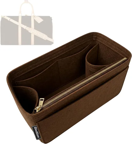 Vista 28 de Divitize Organizador de bolso premium compatible con LV Keepall 25/35/45/50/55/60, hecho a mano, ajuste perfecto, cómodo y resistente, fieltro