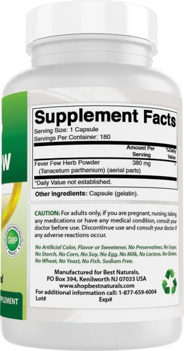 Vista 7 de Best Naturals matricaria 380 mg 180 Cápsulas