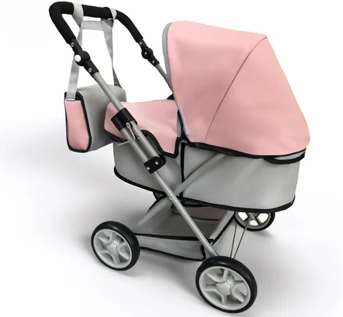 Vista 3 de Anano Cochecito y cochecito de bebé – Cochecito con capucha ajustable – Cochecito ligero plegable para muñecas de hasta 21.7 in (22 pulgadas)