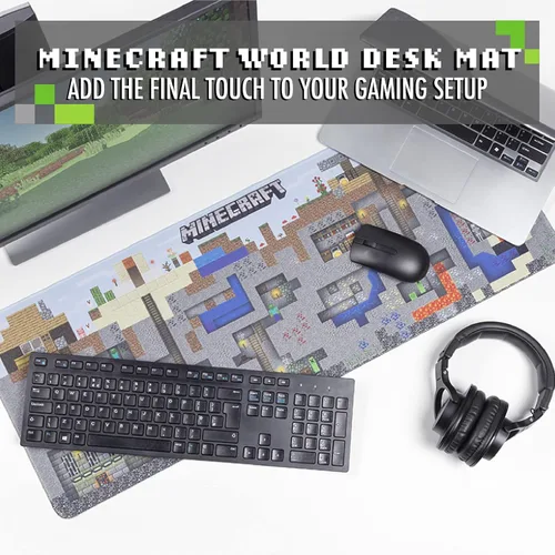 Vista 2 de Paladone Minecraft World - Tapete de escritorio con licencia