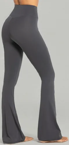 Vista 8 de Sunzel - Leggings acampanados, pantalones de yoga cruzados con control de abdomen, cintura alta y piernas anchas
