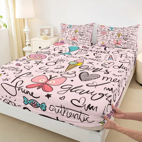 Vista 9 de Sábana bajera ajustable para niños con estampado de piel de vaca rústica, tamaño individual, juego de ropa de cama de tablones de madera vintage