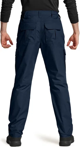 Vista 2 de CQR Pantalones tácticos para hombre, resistentes al agua, pantalones cargo Ripstop, ligeros EDC trabajo, senderismo, ropa para exteriores
