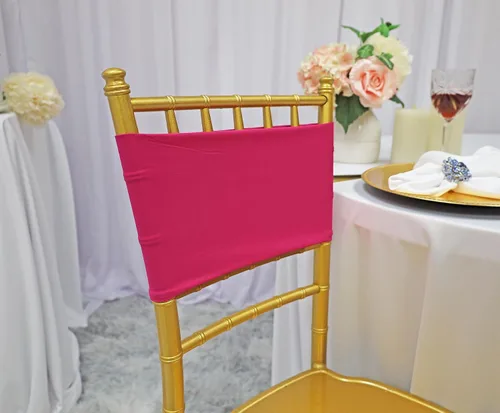 Vista 18 de (10 bandas elásticas de elastano de 7 x 13 pulgadas, de doble capa, lazos elásticos de licra para silla, lazos para bodas, fiestas, banquetes