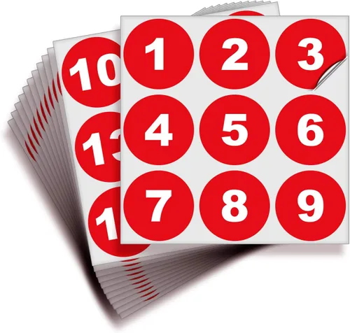 Vista 15 de iSYFIX Calcomanías negras de números consecutivos – 1 a 100, 1 pulgada, 1 juego – Vinilo autoadhesivo de alta calidad, ideal para inventario