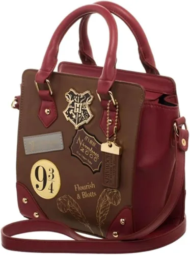 Vista 2 de Harry Potter 9 34 Deluxe Mini Brief Bolso Bolso Satchel, Marrón