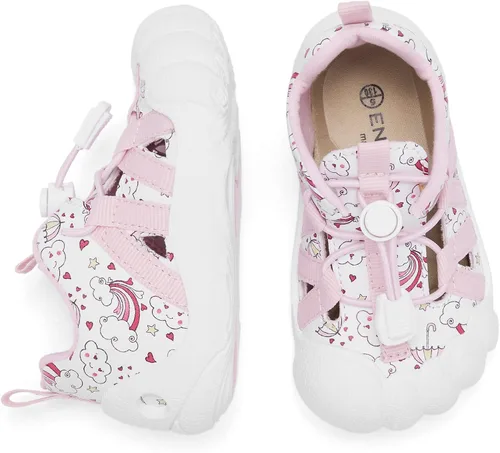 Vista 6 de Engtoy Zapatos de calcetín para bebés, zapatos para caminar para niños y niñas, zapatillas de cinco dedos cerrados, sin cordones