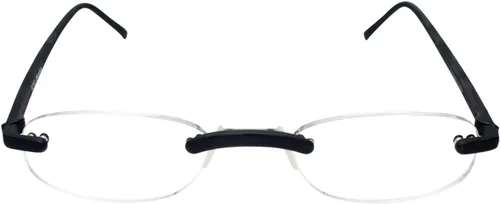 Vista 3 de Calabria 714 Anteojos de lectura sin montura con lentes transparentes, color carbón, lentes de lectura para hombres y mujeres, lectores