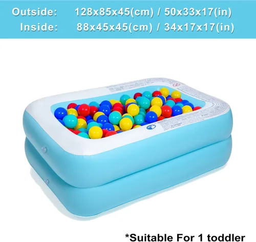 Vista 2 de Piscina inflable para niños, centro de natación familiar para niños, piscina de tamaño completo para niños, adultos, piscina fácil de configurar