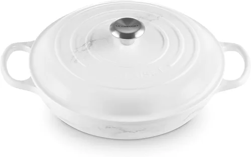 Vista 29 de Le Creuset Signature - Sartén de hierro fundido esmaltada con mango de hierro, 3,5 qt., alcachofa
