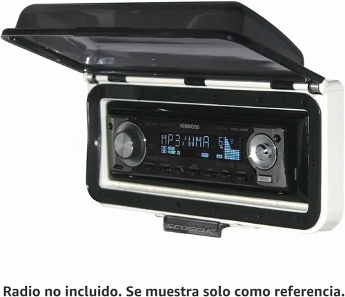 Vista 5 de Scosche ACM3W - Kit de tablero para cubierta de receptor estéreo Aqua Marine con puerta superior abatible, color blanco