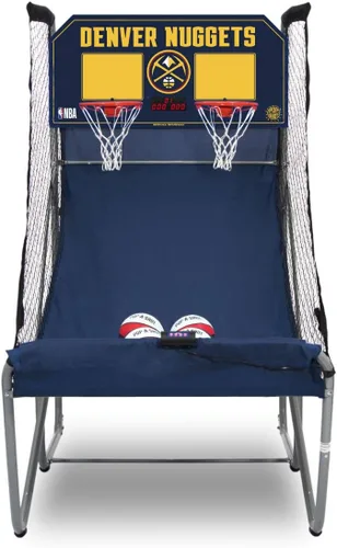 Vista 21 de Pop-A-Shot - Home Dual Shot Arcade Basketball Game with NBA Graphics l Sensor Scoring l 16 Game Modes l 7 Balls l Foldable Storage l for All NBA Fans