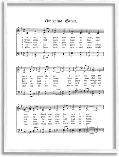 Vista 10 de Amazing Grace - Partituras florales, 16 x 20 pulgadas enmarcada giclée Amazing Grace Floral