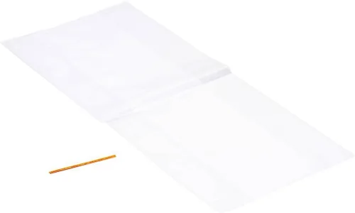 Vista 2 de Bolsas para pan con lazos, resistentes, reutilizables, 100 bolsas transparentes y 100 lazos