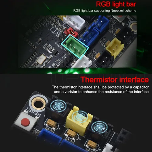 Vista 5 de BIGTREETECH SKR V1.4 Placa de control de 32 bits actualización SKR V1.3 placa base, compatible con TFT35/TFT35 E3/TFT70 pantalla táctil Mini12864
