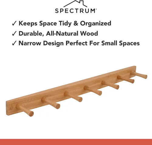 Vista 3 de Spectrum - Perchero de pared de madera diversificada