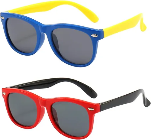Vista 18 de FANNYGO Paquete de 3 lentes de sol polarizados para niños y niñas de 3 a 10 años Negro