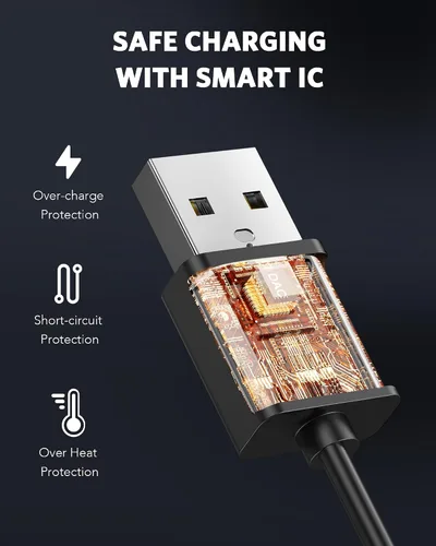 Vista 5 de Parsonver Paquete de 2 cargadores de reloj inteligente para SPROD1, cable de carga USB magnético para relojes inteligentes con cable de 2 pines