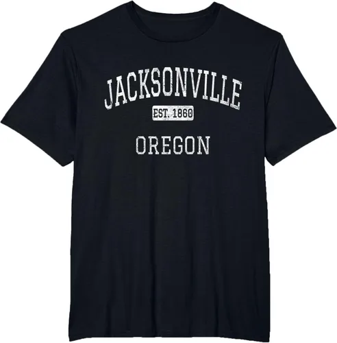 Vista 36 de Jacksonville Oregon OR - Camiseta vintage, Negro