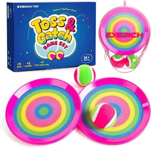 Vista 17 de Juego de pelota para lanzar y atrapar, juego de bolas adhesivas mejoradas para niños y niños pequeños, resistente y resistente al agua, juguete