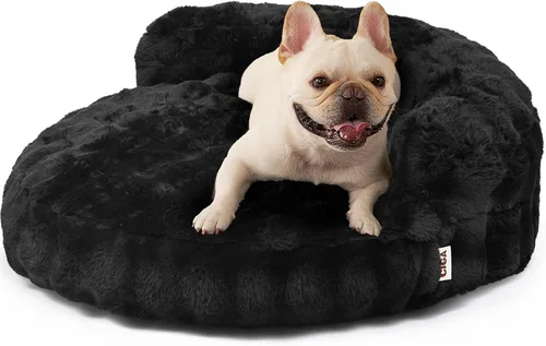 Vista 16 de EHEYCIGA Sofá cama suave para gatos de interior, cama extra pequeña esponjosa para perros con funda extraíble lavable, sofá para mascotas, Camello
