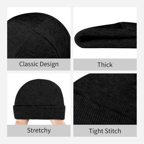 Vista 4 de Ripped Style American and Bonnie Blue Flag Beanie Hat for Men Women Warm Cozy Knit Skull Cap Acrylic Winter Hats