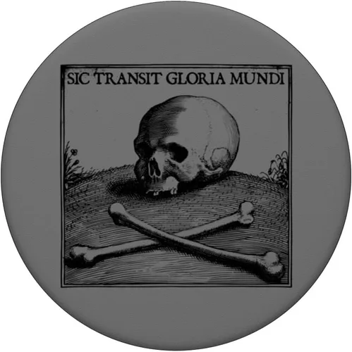 Vista 3 de Sic Transit Gloria Mundi Motto Gothic Skull Death Symbol PopSockets Adhesive PopGrip