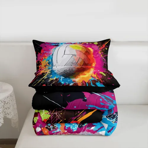 Vista 89 de Juego de ropa de cama de baloncesto para niños y adolescentes, juego de edredón deportivo para niños, tamaño matrimonial, suave, ligero, decoración