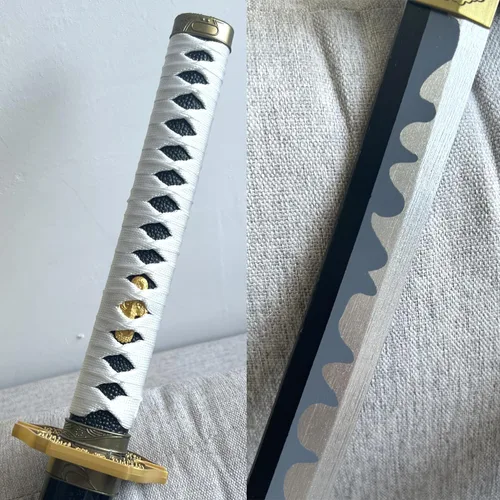 Vista 6 de Espada Vergil de anime de 40 pulgadas Yamato en plástico con soporte de exhibición y cinturón, para cosplay, exhibición coleccionable