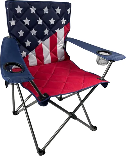 Vista 10 de Black Sierra - Silla de camping acolchada acolchada, asiento de descanso de gran tamaño resistente para exteriores soporta 300 libras, portátil