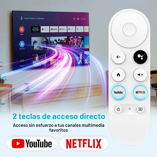 Vista 8 de Control remoto por voz de repuesto para Google-Chromecast-Remote, para Chromecast con Google TV Remote 4K/HD y Google TV Streamer 4K