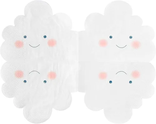 Vista 5 de Servilletas de papel con forma de nube blanca para baby shower (6.3 x 5.1 pulgadas, 50 unidades)