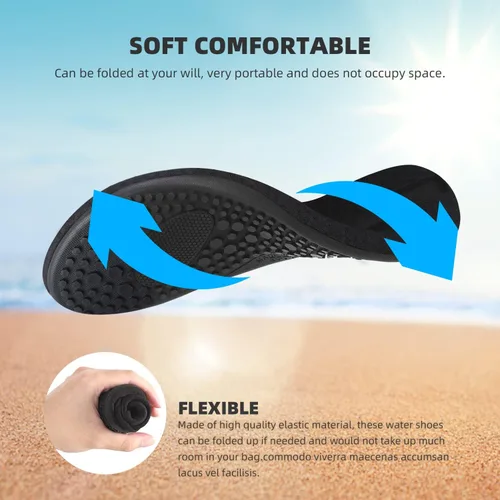 Vista 3 de Zapatos acuáticos para mujeres y hombres, secado rápido, para natación, playa, yoga, ejercicio, alberca, campamento, artículos deportivos