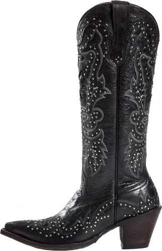 Vista 2 de Johnny Ringo JRS806-8X Botas occidentales para mujer de cuero negro