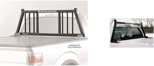 Vista 11 de RealTruck Backrack Marco de Estante Semi-Persianas + Kit de Hardware para uso con Caja de Herramientas de 21", Combo Sin Perforación, Negro