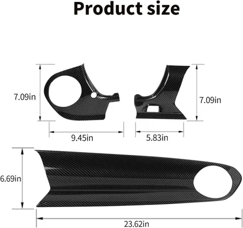 Vista 4 de RT-TCZ Kit de cubierta de panel de consola central, marco de medidor, accesorios de decoración interior para Chevrolet Camaro 2016-2022, grano