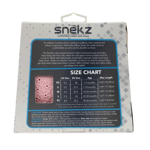 Vista 5 de Nuby Snekz - Zapatos cómodos de suela de goma para primeros pasos, lunares rosados, talla S, 7-14 meses