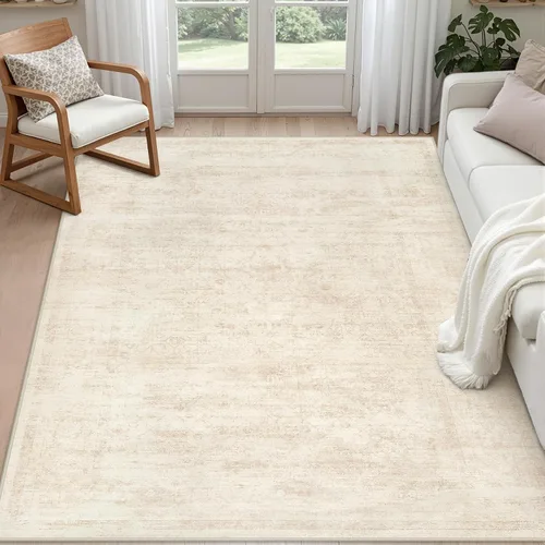 Vista 34 de Alfombras de área 8x10 Sala de estar: Dormitorio Alfombra Lavable Beige