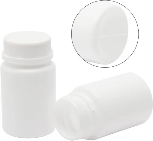 Vista 4 de Othmro Botellas de reactivo químico de laboratorio de plástico PE 20pcs, 2.0 fl oz/2oz boca ancha 25mmID muestra redonda contenedor