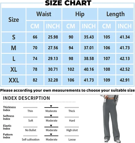 Vista 4 de Women's Wide Leg Dress Pants Casual Elastic High Waisted Drawstring Long Pants with Pockets Tall, S-2XL