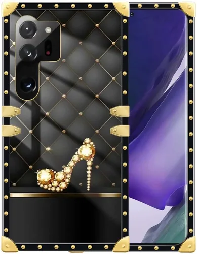 Vista 10 de Funda compatible con Samsung Galaxy S23 Ultra, J Crown Queen con estampado de leopardo de lujo, elegante, suave, TPU, a prueba de golpes, protección