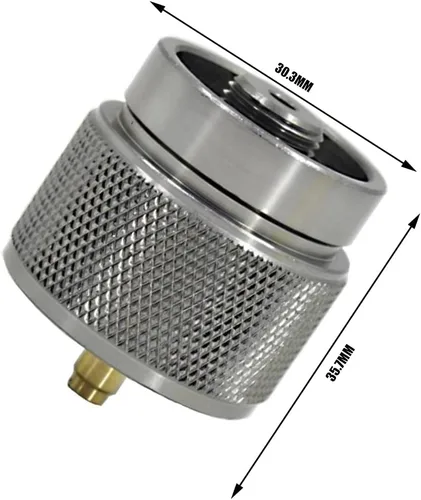 Vista 2 de Adaptador de butano a propano Adaptador de estufa de camping Conector de estufa de senderismo al aire libre para bote de combustible de isobutano