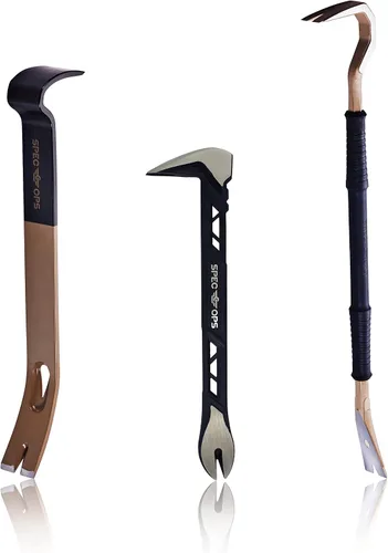 Vista 9 de Spec Ops Tools - Ganzúa de 15 pulgadas, barra plana de palanca, cabeza curva en forma de balancín, extractor de uñas en forma de lágrima, acero