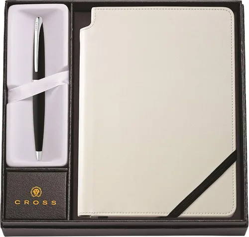 Vista 13 de Cross ATX - Bolígrafo recargable negro y diario de forro mediano, incluye caja de regalo premium, negro clásico